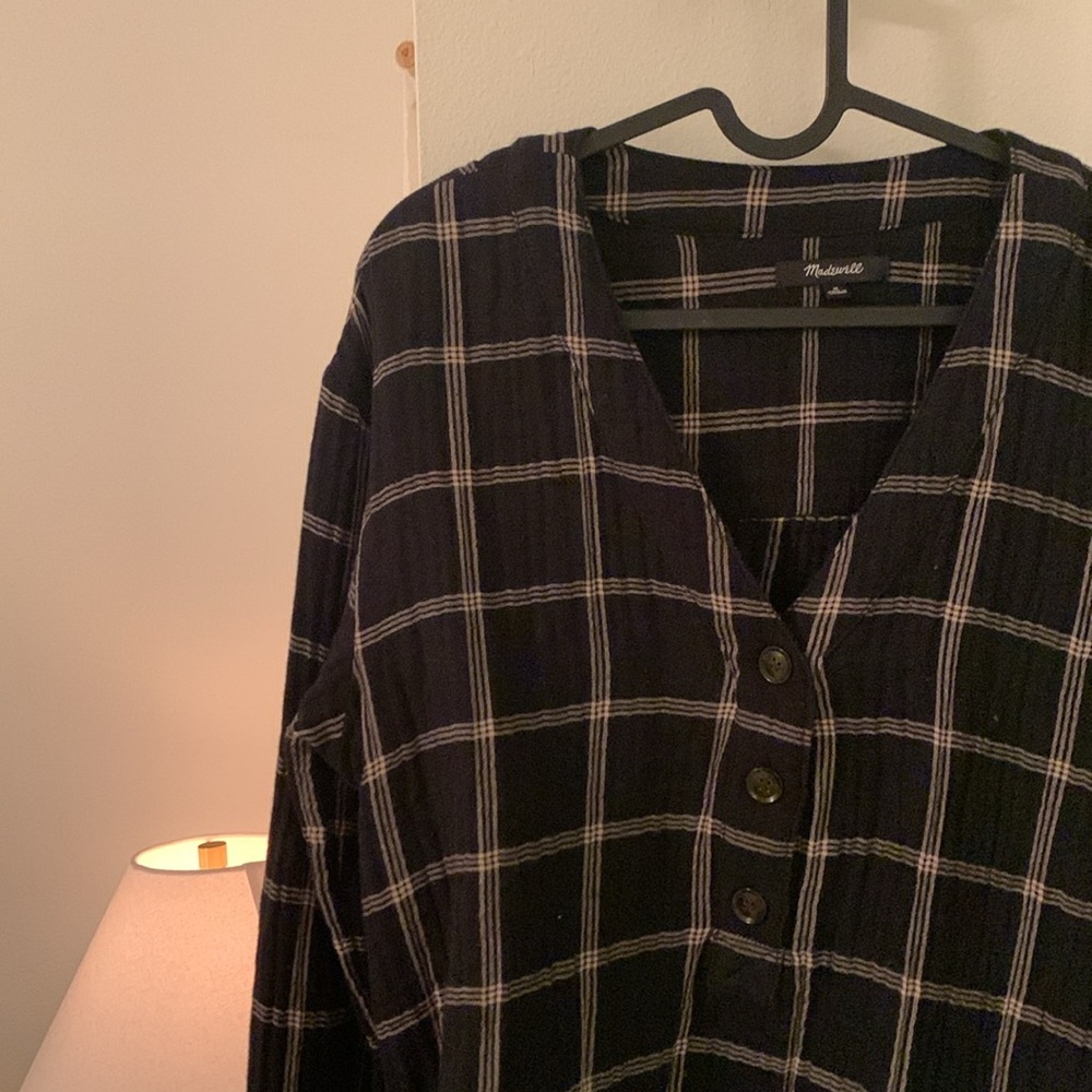 Plaid madewell blouse